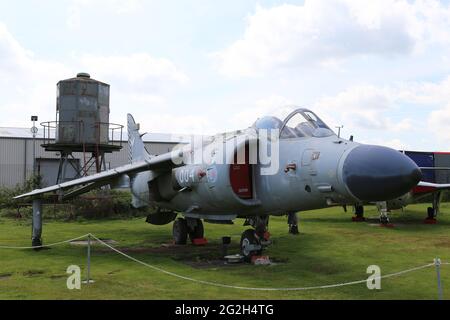 BAE Sea Harrier FA.2 (1980), Midland Air Museum, aéroport de Coventry, Baginton, Warwickshire, Angleterre, Grande-Bretagne, Royaume-Uni, Europe Banque D'Images