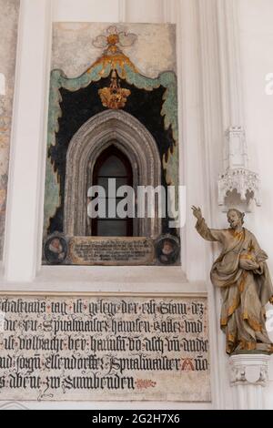 Spitalkirche Helig-Geist, Heiliggeistkirche, intérieur, Landshut, Basse-Bavière, Bavière, Allemagne Banque D'Images