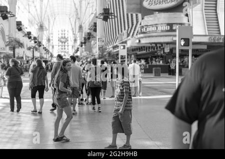 Fille et garçon à Las Vegas, Nevada, Etats-Unis Banque D'Images