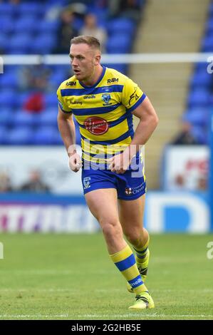 Warrington, Royaume-Uni. 11 juin 2021. Ben Currie (11) de Warrington Wolves pendant le match à Warrington, Royaume-Uni, le 6/11/2021. (Photo de Richard long/News Images/Sipa USA) crédit: SIPA USA/Alay Live News Banque D'Images