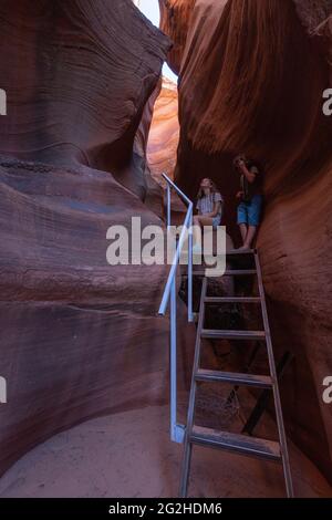 Antelope Canyon Navajo Tribal Park, page, Arizona, États-Unis Banque D'Images