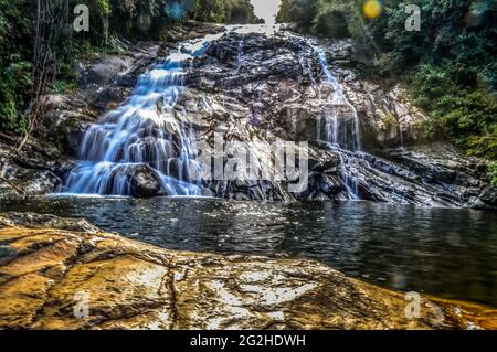 Chute d'eau de Debengeni à Magoebaskloof près de Tzaneen Limpopo Afrique du Sud Banque D'Images