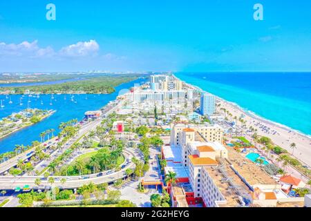 Hollywood Beach Floride, États-Unis Banque D'Images