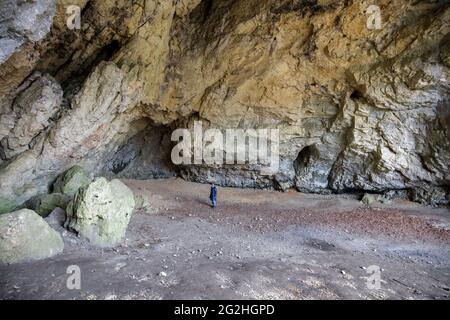 Petershöhle à la percée du Danube Banque D'Images