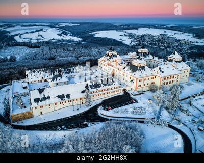 Château d'Augustusburg en hiver Banque D'Images