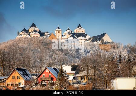 Château d'Augustusburg en hiver Banque D'Images