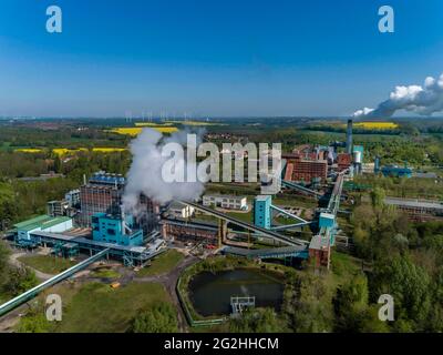 Raffinement du lignite d'Allemagne centrale à Deuben Banque D'Images