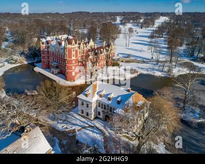 Le nouveau château du parc Muskauer Banque D'Images