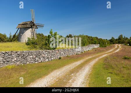Moulin près de Dämba, Suède, île de Farö Banque D'Images
