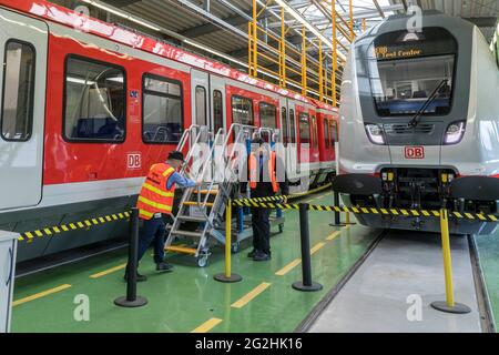 Le hall de production numérique de Bombardier à Bautzen Banque D'Images