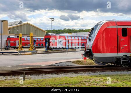 Le hall de production numérique de Bombardier à Bautzen Banque D'Images