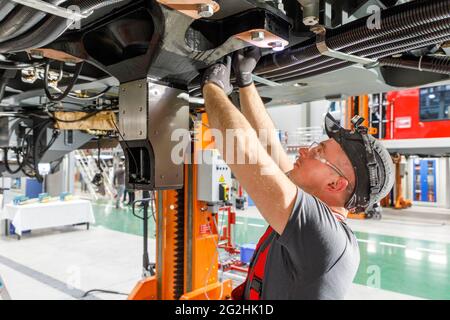 Le hall de production numérique de Bombardier à Bautzen Banque D'Images