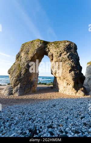 Whiterocks Beach, Rock Arch, Portrush, Comté d'Antrim, Irlande du Nord Banque D'Images