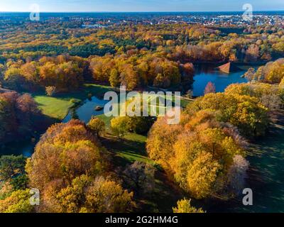 Branitz Park en automne Banque D'Images