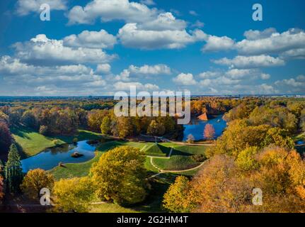 Branitz Park en automne Banque D'Images