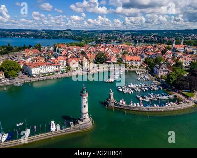 Port de Lindau sur le lac de Constance Banque D'Images