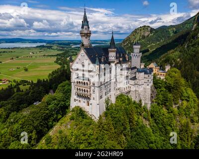 Château de Neuschwanstein à Schwangau (Roi Ludwig II) Banque D'Images