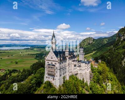 Château de Neuschwanstein à Schwangau (Roi Ludwig II) Banque D'Images