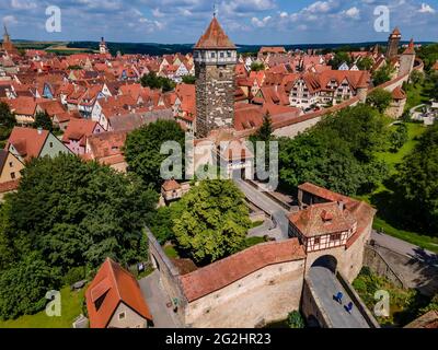 Rödertor à Rothenburg ob der Tauber Banque D'Images