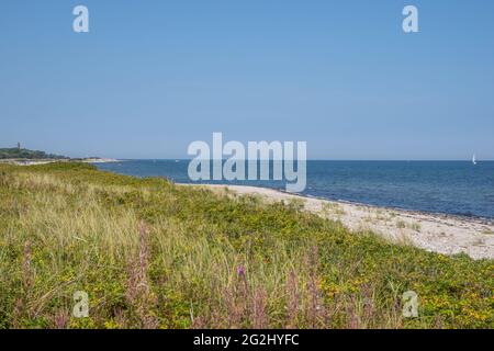 Vacances sur la mer Baltique en été à Behrensdorf. Banque D'Images