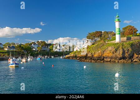 Doëlan, petite ville portuaire près de Clohars-Carnoët dans le sud du Finistère, France, Bretagne, département du Finistère Banque D'Images