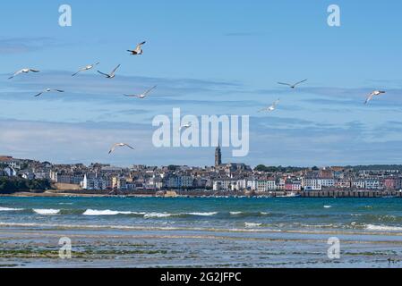 Douarnenez, vue de la plage 'Plage du RIS', France, Bretagne, département du Finistère Banque D'Images