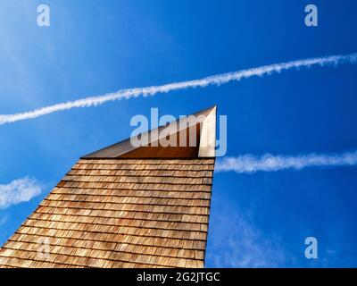 Chapelle de Ludwigsschwaige, chapelle, sept chapelles, 7 chapelles, spiritualité, monument spirituel, lieu de culte, architecture, architecture moderne, structure moderne en bois, chapelle en bois, fondation Banque D'Images