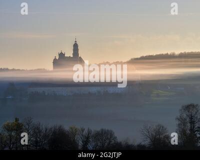 Important bâtiment d'église, baroque tardif, baroque, abbaye, monastère, Congrégation de Beuron, Ulrichsberg, Härtsfeld, abbaye de Neresheim (St. Ulrich et Ara), monastère bénédictin, monastère bénédictin, église monastère Banque D'Images