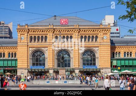 Gare centrale Hanovre, Basse-Saxe, Allemagne, Europe Banque D'Images