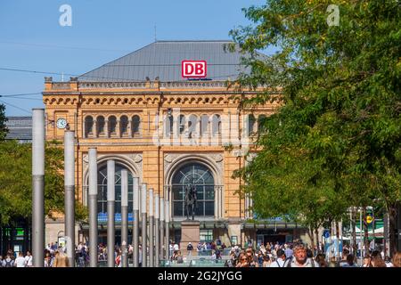 Gare centrale Hanovre, Basse-Saxe, Allemagne, Europe Banque D'Images