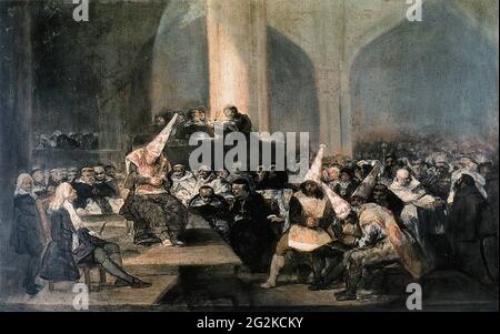 Francisco de Goya - Inquisition de la Cour 1812 Banque D'Images