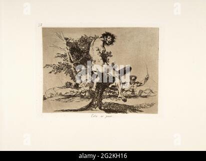 Francisco de Goya - c'est pire Esto es Peor des désastres de la guerre Los Desastres de la Guerra plate 37 Banque D'Images