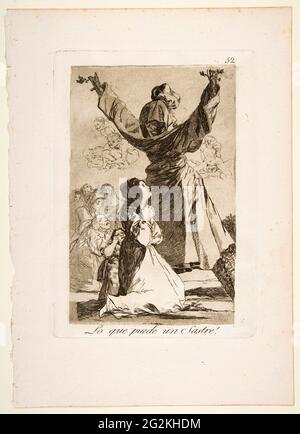 Francisco de Goya - Qu'est-ce qu'un tailleur peut faire Lo que Puede un Sastre de la Caprices Los Caprices plate 52 Banque D'Images