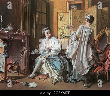 François Boucher - la Toilette 1742 Banque D'Images