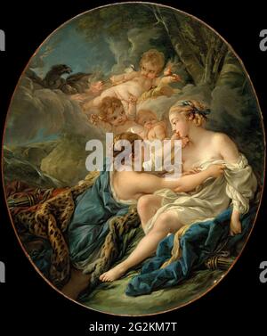 François Boucher - Jupiter dans la guise de Diana et d'appel Banque D'Images