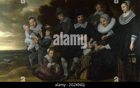 Frans Hals - un groupe familial dans un paysage Banque D'Images