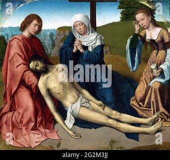 Gerard David - Lamentation sur le corps du Christ Banque D'Images