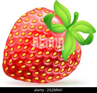 Icône Emoji Emoticon, dessin animé aux fraises Illustration de Vecteur