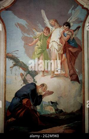 Giovanni Battista Tiepolo (1696-1770) - Anges d'apparence Abraham 1728 Banque D'Images