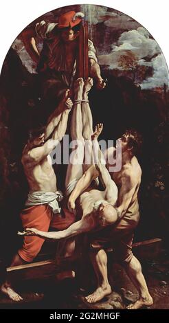 Guido Reni - Crucifixion St Peter 1605 Banque D'Images