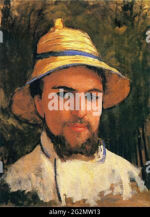 Gustave Caillebotte - autoportrait avec le casque de pième Banque D'Images