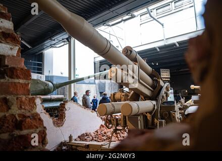 Duxford Angleterre Mai 2021 célèbre antiair allemand et anti-canon de réservoir, 88mm fusil de Flak Banque D'Images