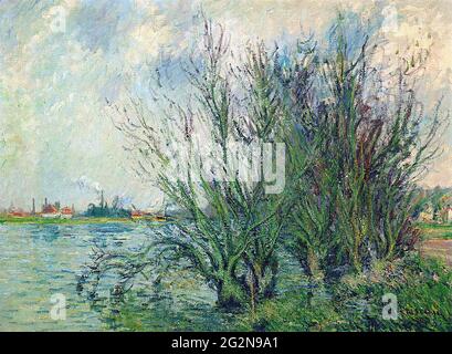 Gustave Loiseau (1865-1935) - par la rivière Oise 1908 Banque D'Images