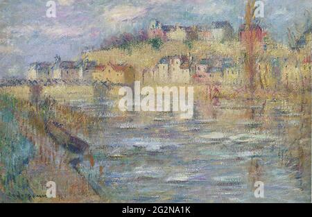 Gustave Loiseau (1865-1935) - glace de la rivière Oise Banque D'Images