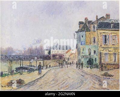 Gustave Loiseau (1865-1935) - Quai Oise Pontoise 1906 Banque D'Images