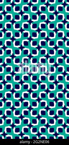 Motif sans couture avec motifs géométriques en 3 couleurs Banque D'Images