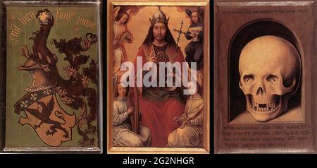 Hans Memling - Triptych vanité terrestre Divine Salut C 1485 Banque D'Images