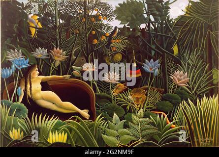 Henri Rousseau alias le Douanier Rousseau - rêve 1910 Banque D'Images