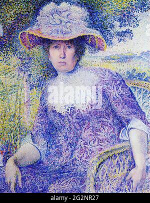 Croix Henri-Edmond (1856-1910) - Portrait Madame Croix 1901 Banque D'Images