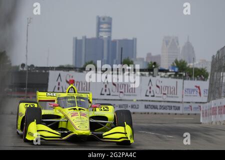 Detroit, Michigan, États-Unis. 12 juin 2021. SIMON PAGENAUD (22), de Montmorillon, France, se qualifie pour le Grand Prix de Detroit de Chevrolet à Belle Isle à Detroit, Michigan. Credit: Walter G Arce SR Grindstone Medi/ASP/ZUMA Wire/Alay Live News Banque D'Images